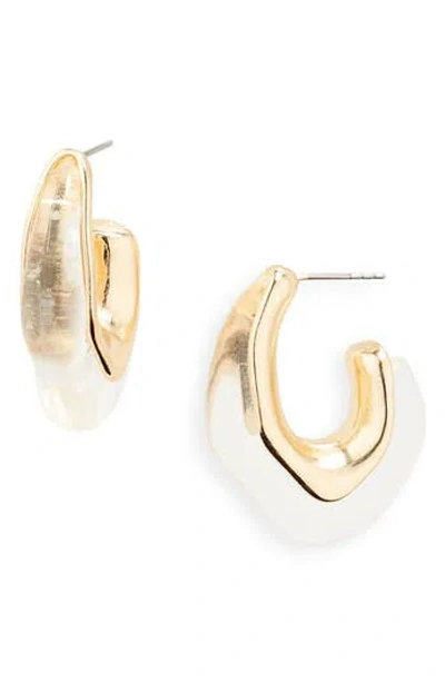 Stephan & Co. Resin Hoop Earrings In Gold