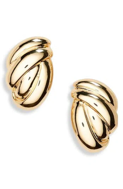 Stephan & Co. Textured Statement Stud Earrings In Gold
