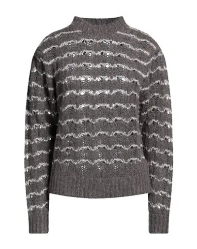 Stephan Boya Woman Sweater Lead Size Xl Cashmere In Grey