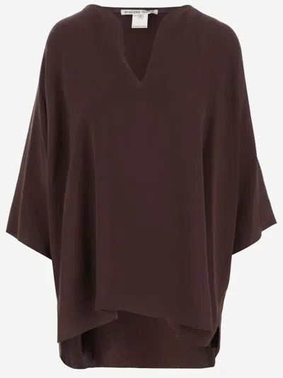 Stephan Janson Blouse In Silk In Brown