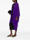 Stephan Janson Draped Coat In Purple