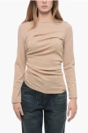 Stephan Janson Lurex Top With Drapped Detail