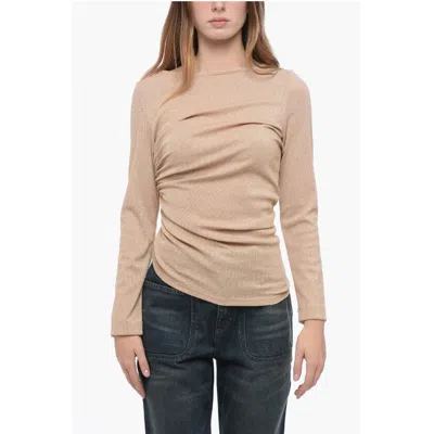 Stephan Janson Lurex Top With Drapped Women's Detail