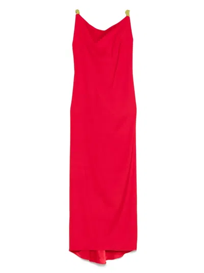 Stephan Janson Open-back Midi Dress In 红色