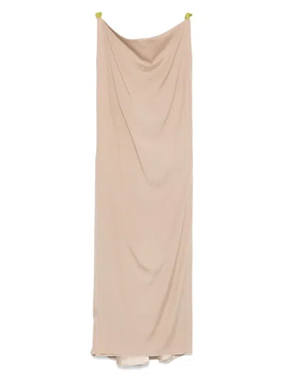 Stephan Janson Open-back Midi Dress In Neutrals