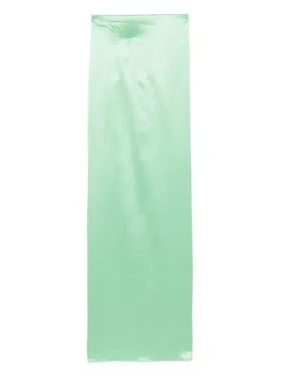Stephan Janson Silk Maxi Skirt In Green
