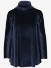 STEPHAN JANSON STRETCH VELVET JERSEY BLOUSE