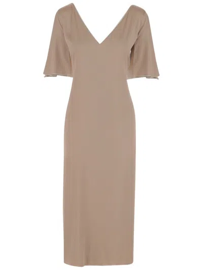 オールインワン・サロペット Stephan Janson Twenty Dress Made Of Silk Satin Stephan Janson Twenty Dress Made Of Silk Satin In Beige