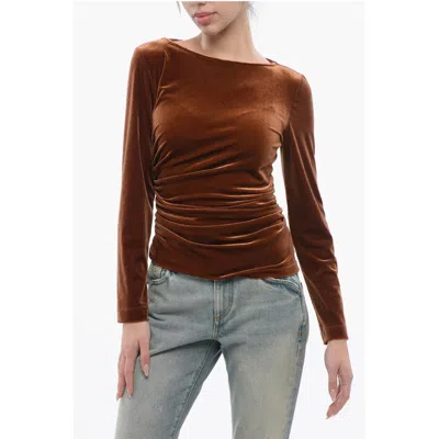 Stephan Janson Velour Draped Women's Top