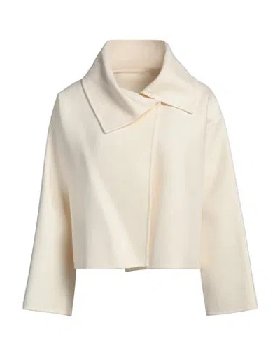 Stephan Janson Woman Jacket Ivory Size L Virgin Wool In White