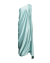 Stephan Janson Draped Satin Dress In Green