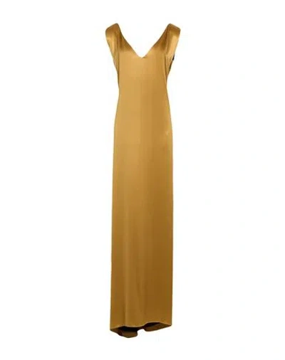 Stephan Janson Woman Maxi Dress Sand Size M Silk In Orange