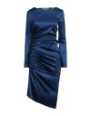 Stephan Janson Woman Mini Dress Blue Size 4 Silk, Elastane
