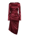Stephan Janson Woman Mini Dress Burgundy Size 4 Silk, Elastane In Red