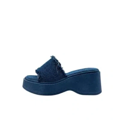 Stephan Phenelope Denim Sandals In Blue
