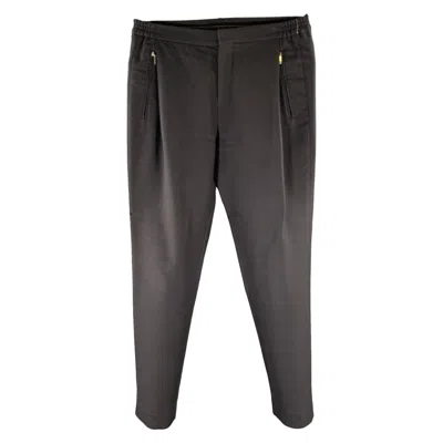 Pre-owned Stephan Schneider Size M Black Wool Cotton Pleated Casual Pants