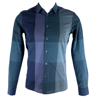 Pre-owned Stephan Schneider Size S Blue Checkered Cotton Button Up Long Sleeve Shirt