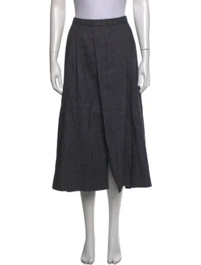 Pre-owned Stephan Schneider Striped Midi Length Skirt In Grey