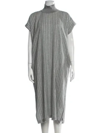 Pre-owned Stephan Schneider Wool Midi Length Dress In Grey