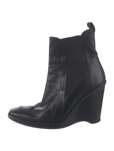 Pre-owned Stephane Kélian Leather Chelsea Boots In Black