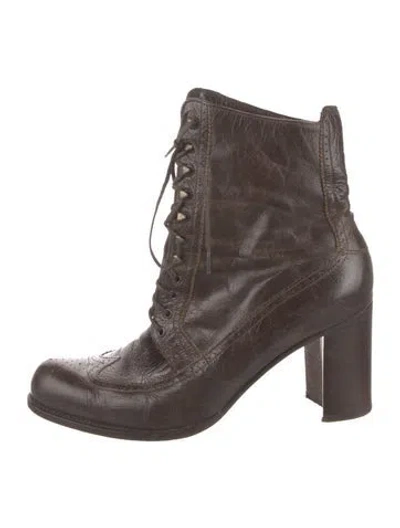 Pre-owned Stephane Kélian Leather Lace-up Boots In Brown