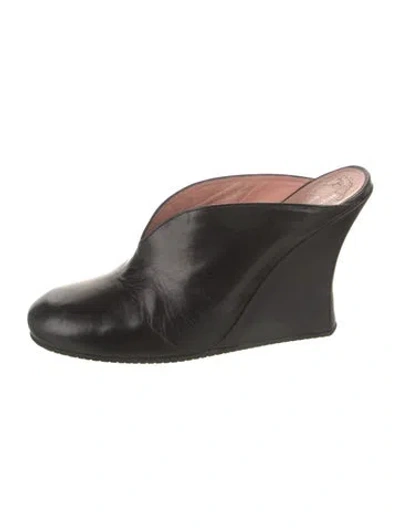 Pre-owned Stephane Kélian Leather Mules In Black