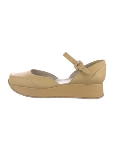 Pre-owned Stephane Kélian Leather Mules In Yellow