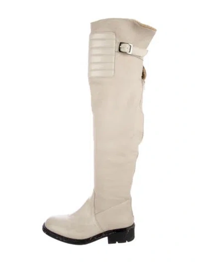 Pre-owned Stephane Kélian Leather Riding Boots In Neutral
