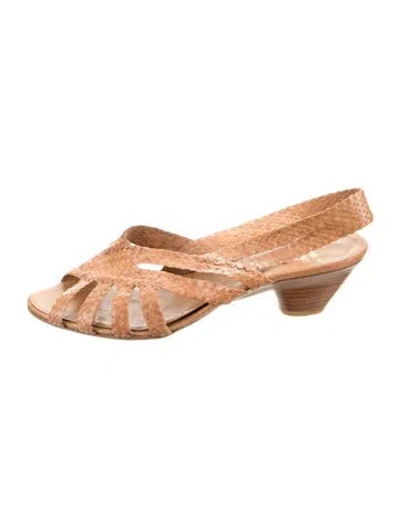 Pre-owned Stephane Kélian Leather Sandals In Neutrals