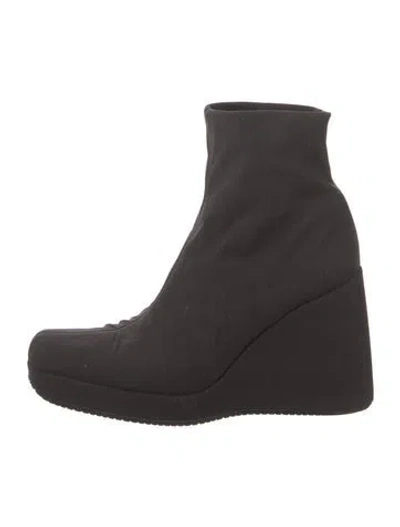 Pre-owned Stephane Kélian Leather Sock Boots In Black