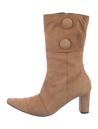 Pre-owned Stephane Kélian Suede Boots In Neutral