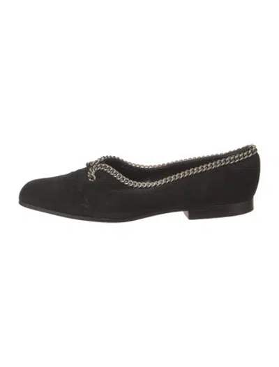 Pre-owned Stephane Kélian Suede Flats In Black
