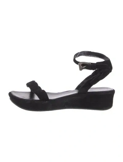 Pre-owned Stephane Kélian Suede Gladiator Sandals In Black
