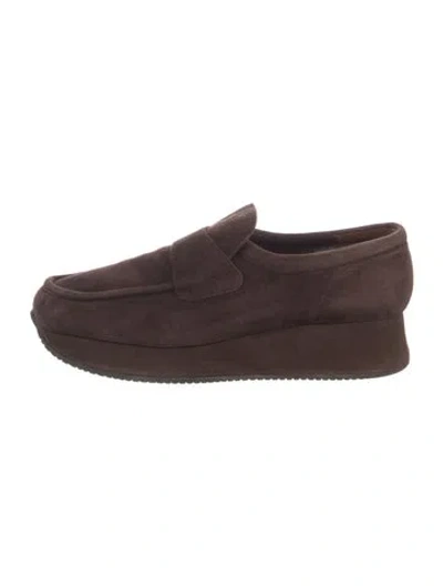 Pre-owned Stephane Kélian Suede Loafers In Brown