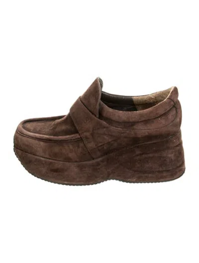 Pre-owned Stephane Kélian Suede Loafers In Brown