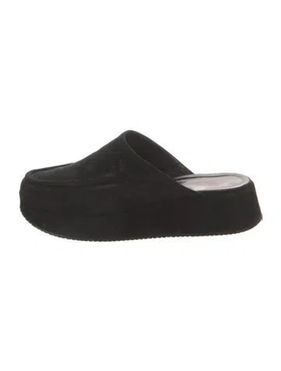 Pre-owned Stephane Kélian Suede Mules In Black