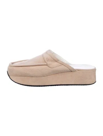 Pre-owned Stephane Kélian Suede Mules In Neutral