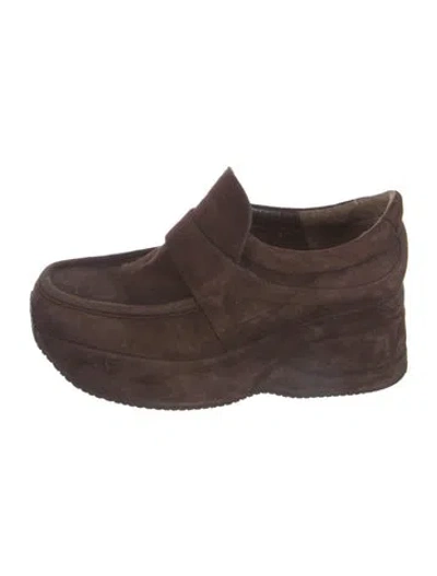 Pre-owned Stephane Kélian Suede Oxfords In Brown