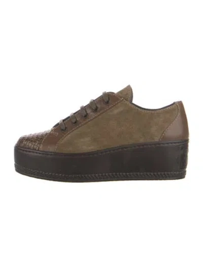 Pre-owned Stephane Kélian Suede Oxfords In Multicolor