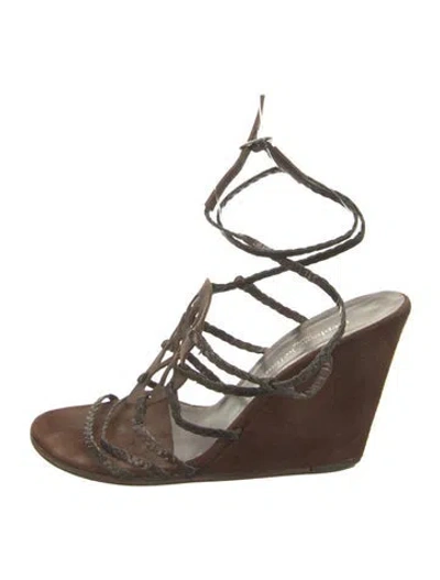 Pre-owned Stephane Kélian Suede Sandals In Brown