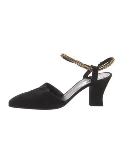 Pre-owned Stephane Kélian Suede Slingback Pumps In Black
