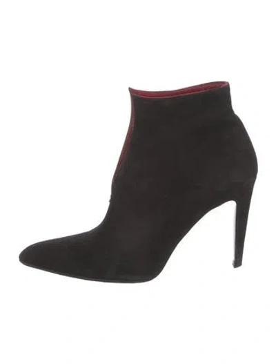 Pre-owned Stephane Kélian Suede Sock Boots In Black