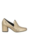 Stephane Kélian Woman Loafers Gold Size 5.5 Leather In Gold
