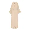 Stephane Rolland Embellished-belt Maxi Dress In Neutral