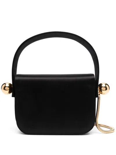Stephane Rolland So Pop Silk Satin Shoulder Bag In Black