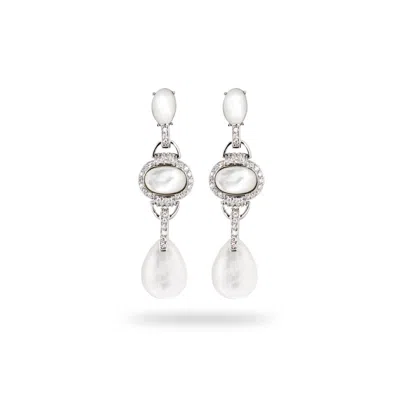 Stephanie Browne Australia Women's Art Deco Earrings - Silver