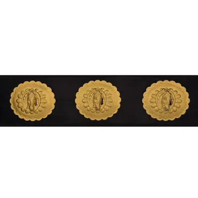 Stephanie Browne Australia Women's Black Flemington Belt In Animal Print