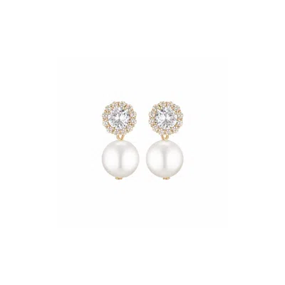 Stephanie Browne Australia Women's Caulfield Pearl Earrings In Gold