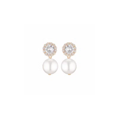 Stephanie Browne Australia Women's Caulfield Pearl Earrings In Rose Gold