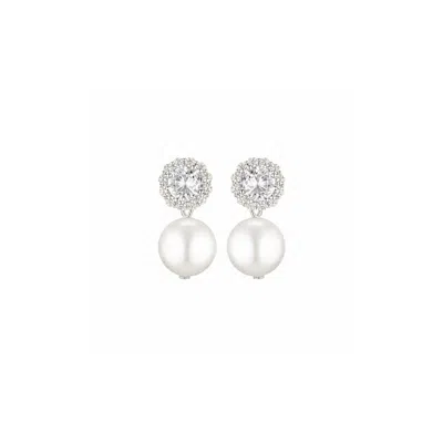 Stephanie Browne Australia Women's Caulfield Pearl Earrings In Silver